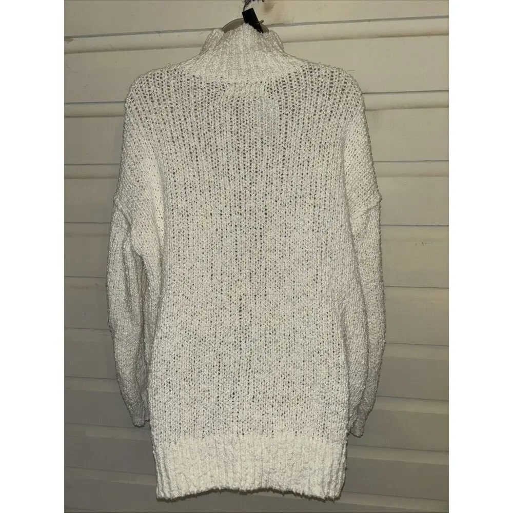 By Anthropologie Chunky Knit Mock Neck Long Sleeve Pullover Sweater Size M - Picture 6 of 7